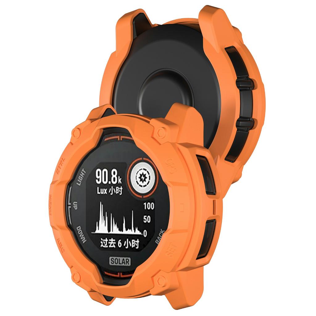 Für Garmin Instinct 3 Solar 45mm TPU Uhrengehäuse Ausgehöhlte Robuste Bumper-Abdeckung