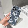 Sketchy Doodle Star Hand Drawn Gray Graphic Art Film Aesthetic Protective Shockproof Bumper Phone Case Cover For iPhone 14 15 16 Pro Max Plus
