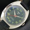 VINTAGE HMT HAND-WINDING INDIAN MENS ROMAN FIGURE BLUE DIAL WATCH A702841-1