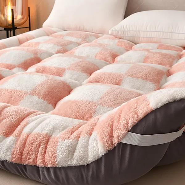 WTEMPO Plaid Pattern High-quality Double-sided Four Seasons Mattress Foldable Thick Soft Mattress Hotel School Dormitory Mattress