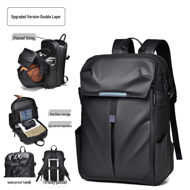 Lishen Men s Multi-functional Backpack 33-44L