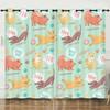 Curtain Cartoon Animal Dog Digital Printing Bedroom Blackout Curtain Punching