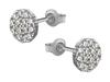 Silver Earrings with Cubic Zirconia Women' Studs Hoops 2mm Silver 925