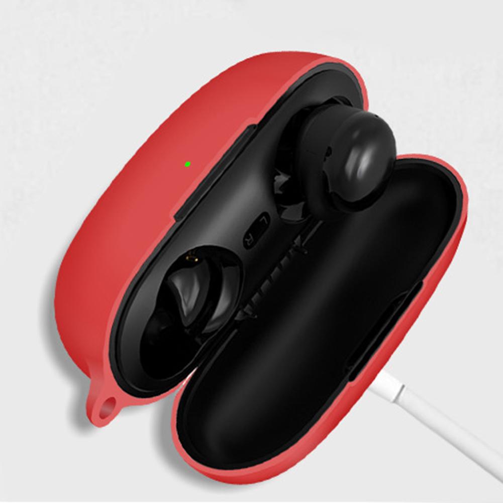 Earbuds Case for QCY T17 Wireless Bluetooth-Compatible Protective Cover with Buckle Earphone Silicone Protector Shell Accessory