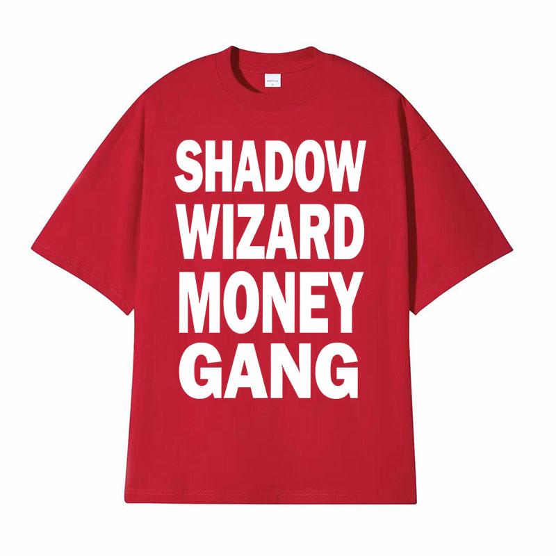 Joeyy Shadow Wizard Money Gang Letters Print T Shirts Funny Y2K Meme T Shirt Men Womens Fashion Casual 100 Cotton Tshirt Tops S