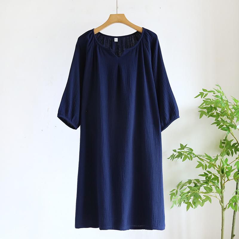 Baumwoll-Nachthemd für Damen in Übergröße - Lockeres Sommer-Hauskleid & Pyjama