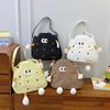 Cute cartoon nylon crossbody/backpack, pastel design, durable daily bag as birthday gift for anime fans