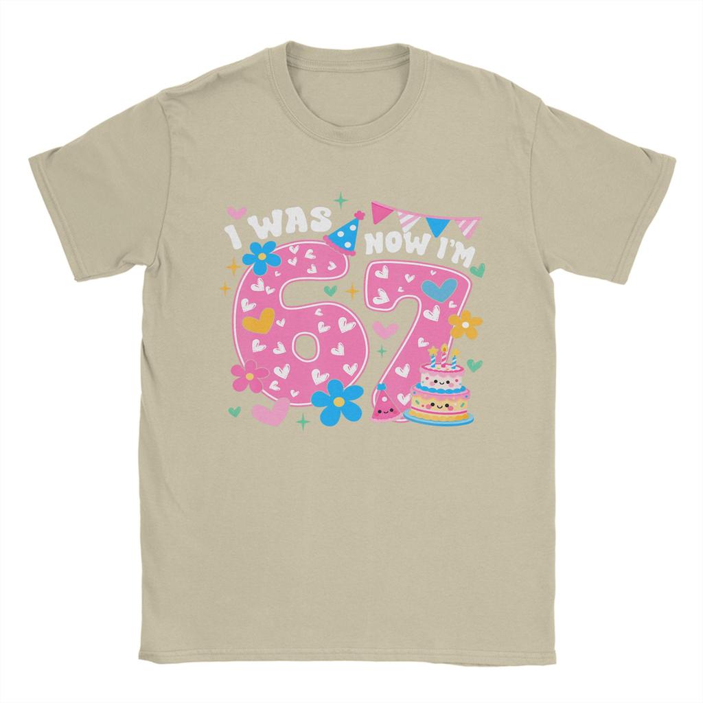 I was 6 Now Im 7 Six Seven Birthday TShirt Summer Cotton T Shirts For Unisex Fashion Design Tee Shirt Short Sleeves Y2K Clothing