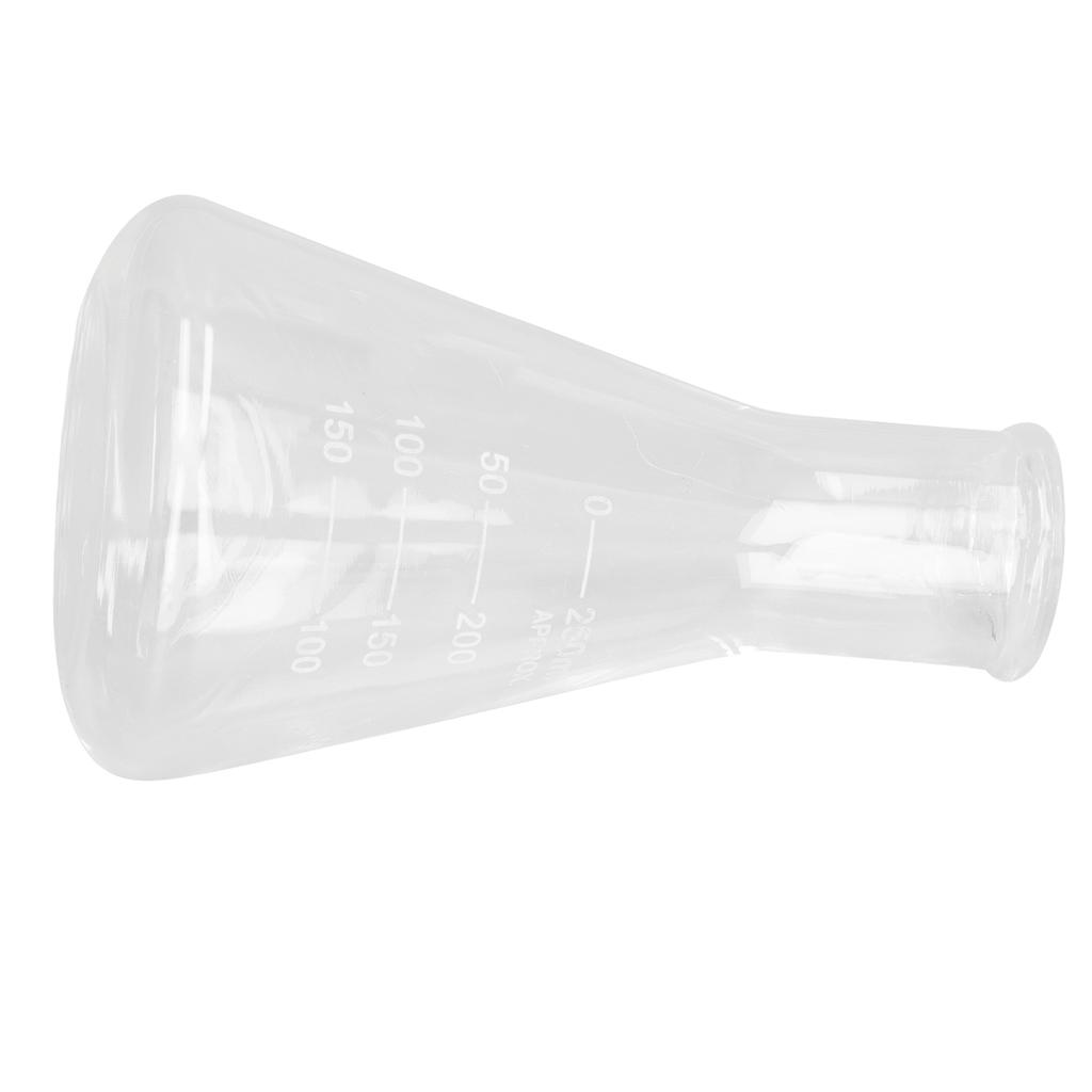 Erlenmeyer Flask Narrow Mouth Thickened Borosilicate Glass for Laboratory Chemistry 250ml