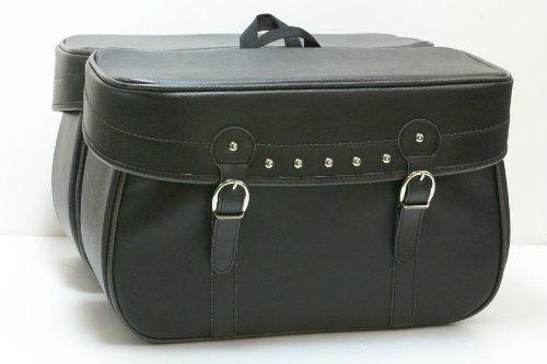 

K Plus Division American Saddle Bag 43x29x14cm Black No Plastic Buckle with Key 1866