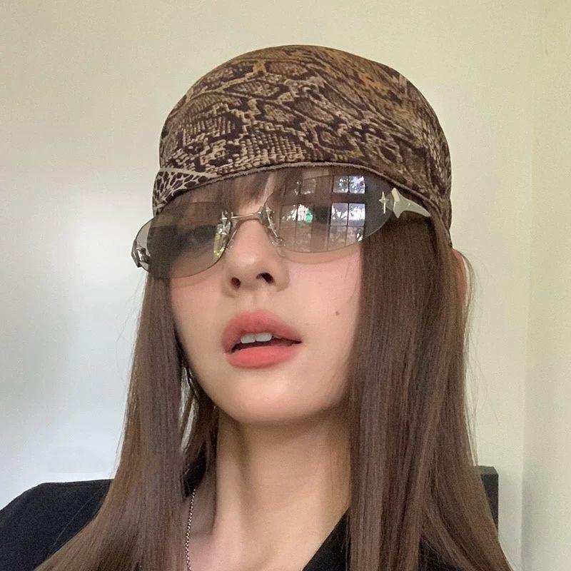 New jennieyk ladies rimless stars Internet celebrity sunglasses trimmed metal sunglasses