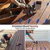 12Pcs-1Pc 4-in-1 ABS Deck Spacer Tools Multi-Size Reusable Floor Seam Width Tools Pressure Treated Composite Plank Deck Spacers