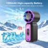 Portable Mini Fan Rechargeable LED Digital Display Air Cooling Hanging Neck Fan for Outdoor Small Personal Handheld Pocket Fan