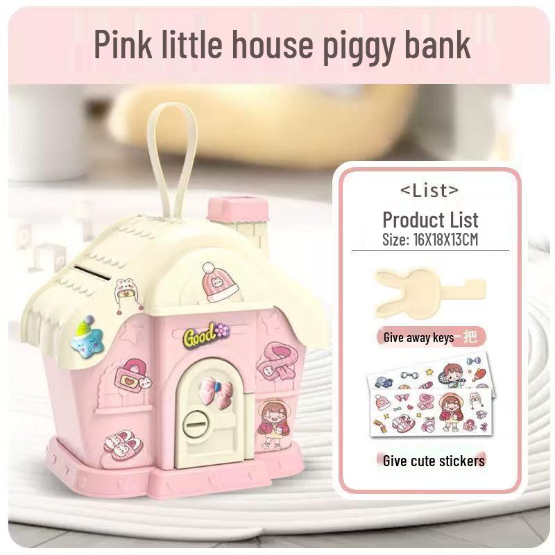 Large Capacity Cartoon Piggy Bank for Kids: Big House Savings for Boys & Girls