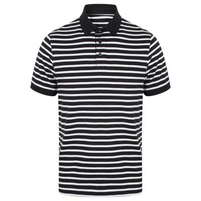 Unisex Adult Striped Jersey Polo Shirt