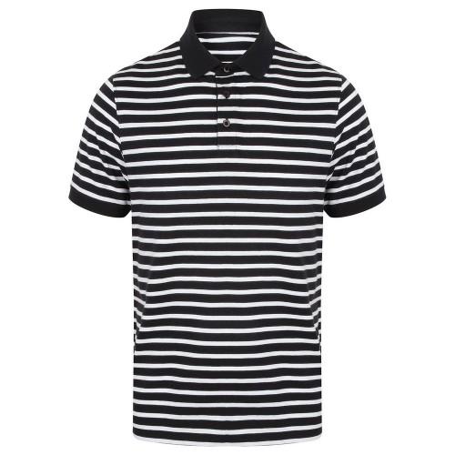 Front Row Unisex Adult Striped Jersey Polo Shirt