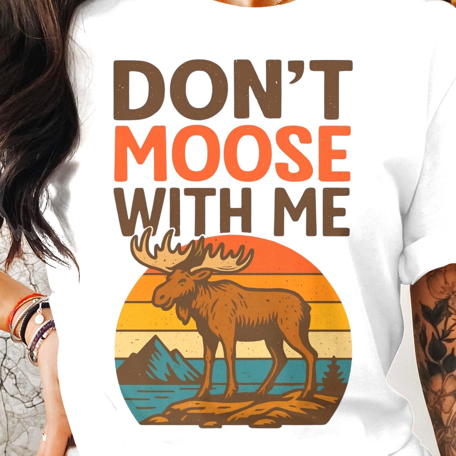 Funny Moose Shirt | Vintage Moose Tee | Retro Moose Top | Cute Moose Graphic | Moose Lover Apparel | Outdoors Moose Fashion L