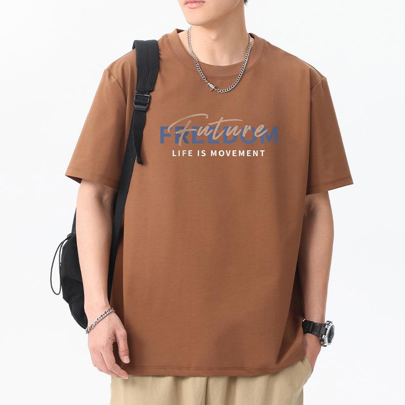 Multicolor Oversized Men's Short Sleeve T-Shirt 100% Cotton Man Streetwear Tee