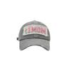 (L, Gray) Women Mother's Day Sun Hat Breathable Sun Protection Letter Embroidery Baseball Hat Holiday Outdoor Travel Cap