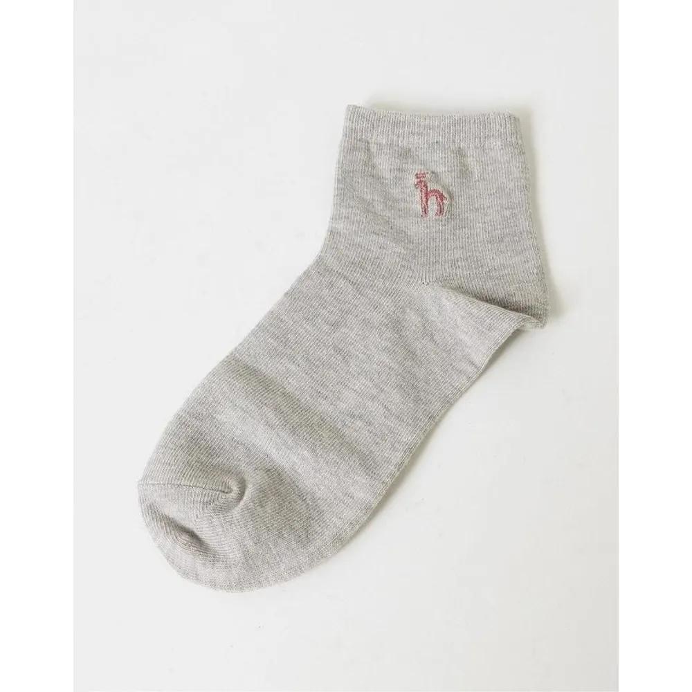 [26FW] [HAZZYS DAILY] Puppy Embroidery 3-Color Women's Short Ankle Socks 3-Piece Set HISS6F200WT