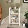 Bookcase - VIDAXL - 80x35x125 Cm - Solid Wood - White - Room Divider