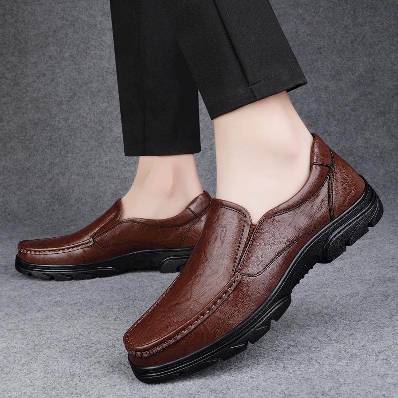 Móda Pravá Kůže Řidičské Ležérní Boty Luxusní Pánské Mokasíny Měkké Mokasíny Podzimní Zimní Boty Muž Vysoká Kvalita Pánské Společenské Boty