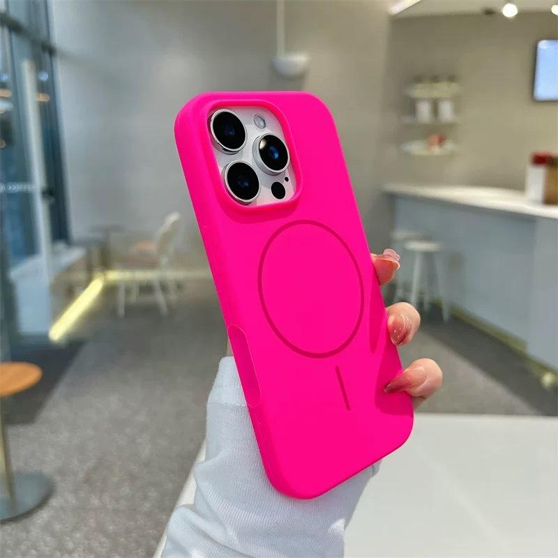 Applicable To Apple 17 Liquid Silicone AI Integrated Camera Button Phone Case IPhone 16 Thin Circle Magnetic Protection Case