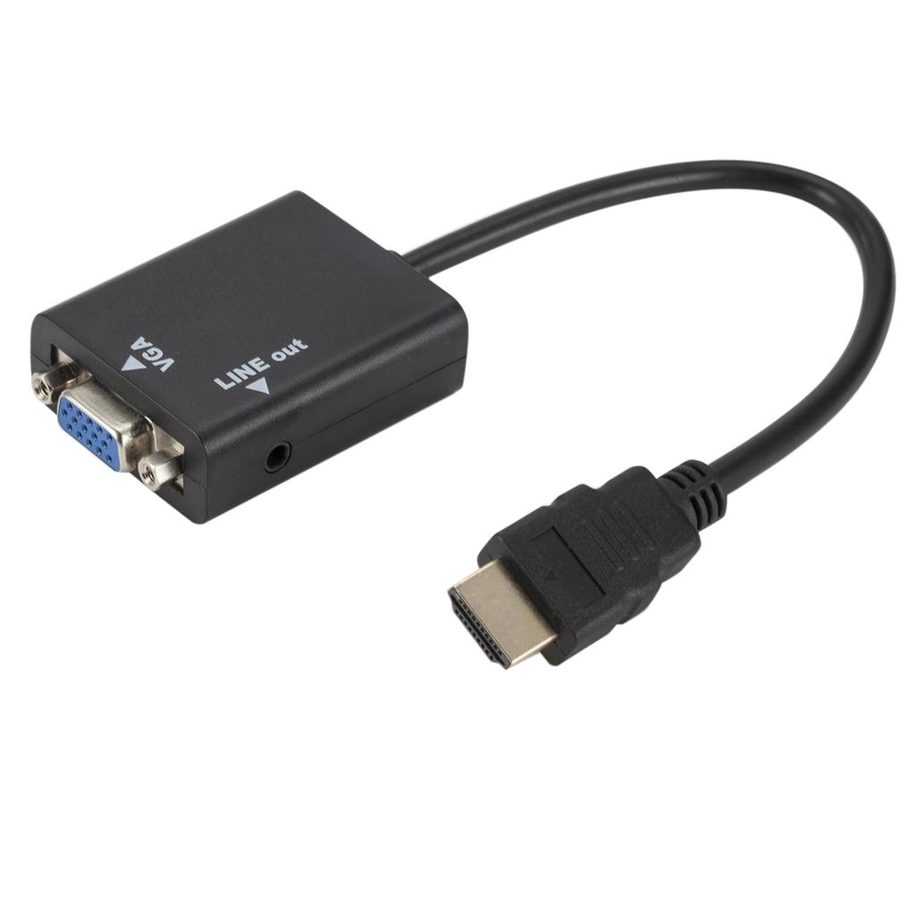 HDMI To VGA Adapter For PS4 Male To Famale Converter +Audio Cable High