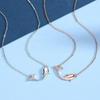 Silver Plated 925 Dolphin Love Necklace for Women - Korean Style Clavicle Chain with Simple Versatile Pendant
