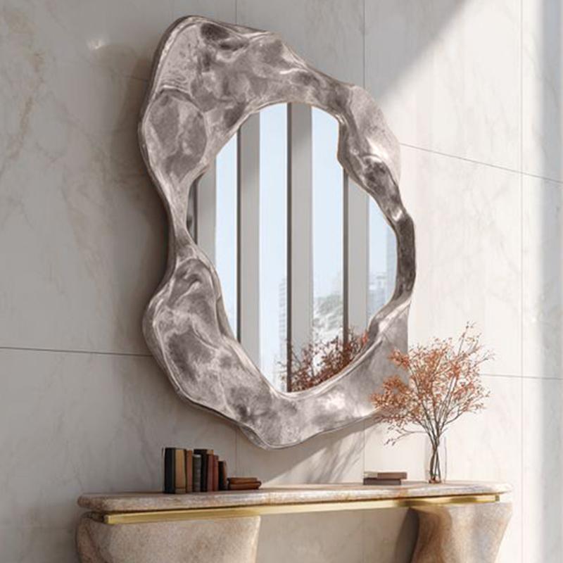 American-style decorative mirror art, French fireplace mirror, wall-mounted makeup mirror, irregular creative sense