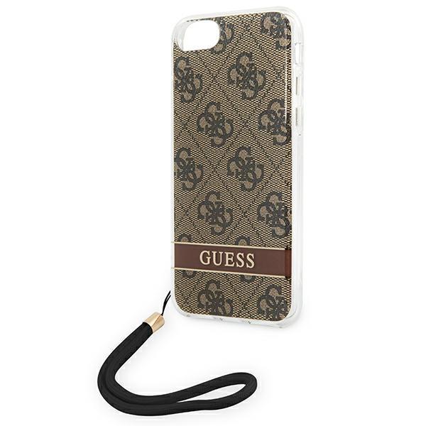 Guess Guohci8H4Stw Iphone Se 2022 / Se 2020 / 7/ 8 Brown Hardcase 4G Print Strap