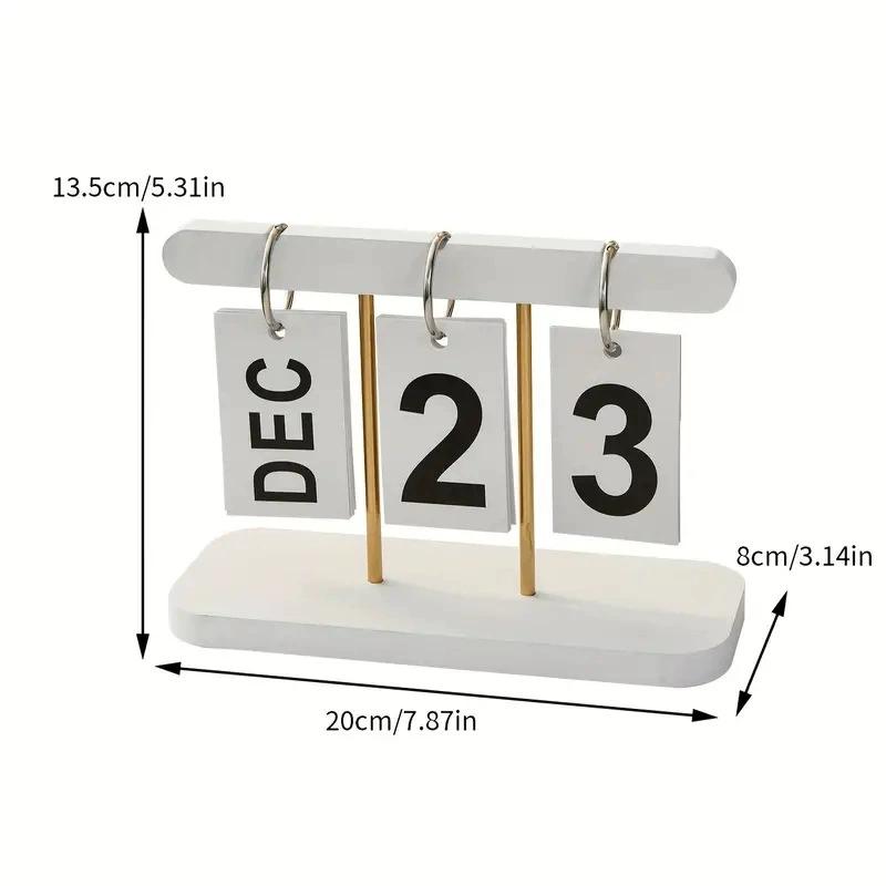 

Nordic Style Flip Page Calendar Desk Calendar Decoration Home Living Room Bedroom Office Desktop Wine Cabinet Decoration Gift