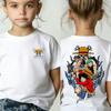 One Piece Japanese Anime Print Cotton TShirt Luffy Zoro Childrens Casual Short Sleeve Tee Kids Luffy Tshirt Family Clothing