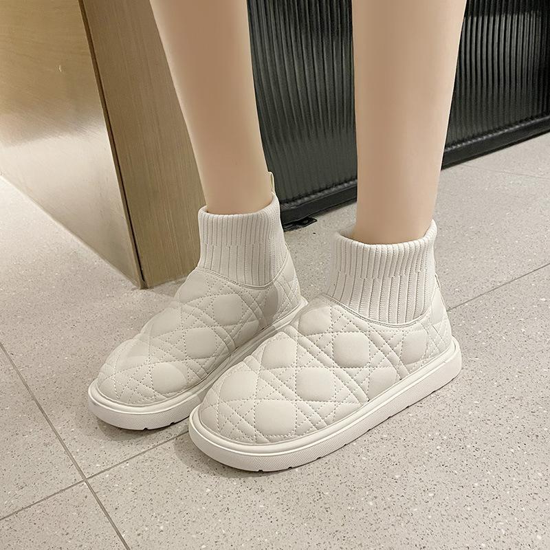 

Женские зимние ботинки 2024 новые бархатные утолщенные теплые хлопковые ботинки короткие хлопковые ботинки водонепроницаемые на мягкой подошве ботинки-буханки 35