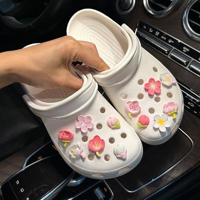 Romantic Cherry Blossom Shoe Charm DIY Buckle Decaration for Kids Boys Women Girls Gifts