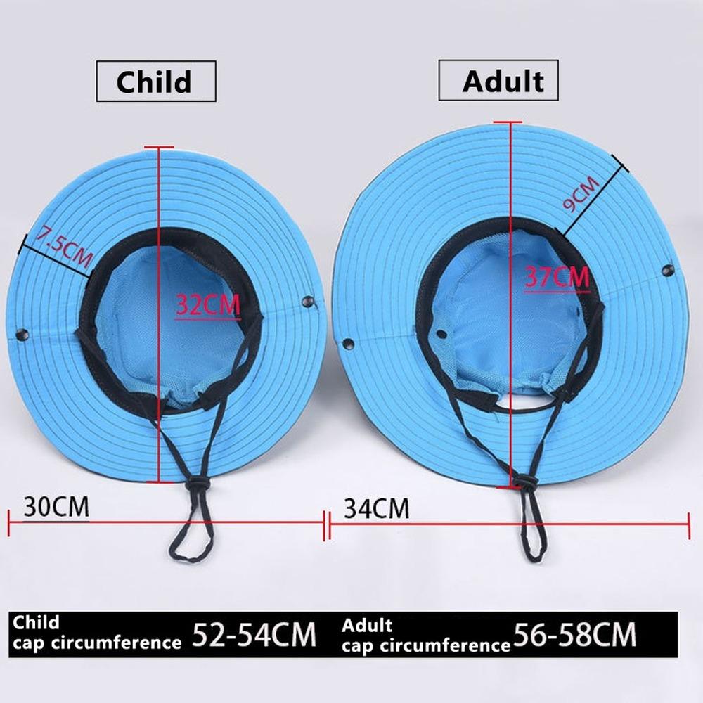 10PCS/LOT Parent-child Fishing Hat Outdoor Activity UV Protection UPF 50 Sun Hat Bucket Hat Womens Panama Hat Wide Brim Bob Hiking Hat