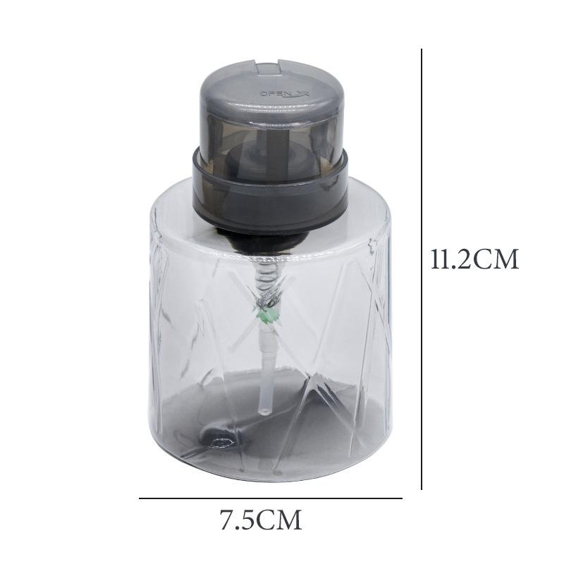 Refillable Lockable Empty Pump Dispenser Nail Manicure Cleaner Makeup Remover Container Press Bottle For Personal Use