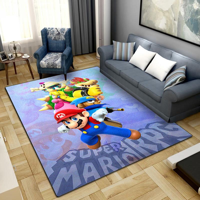 Super Mario Print Rug Living Room Home Fashion Decoration Office Desk Chair Carpet LXR92