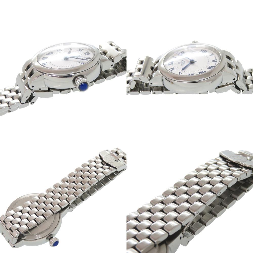Used AUTHENTIC Tudor M35800-0001 Claire de Rose Silver blue SS Automatic Wristwatch
