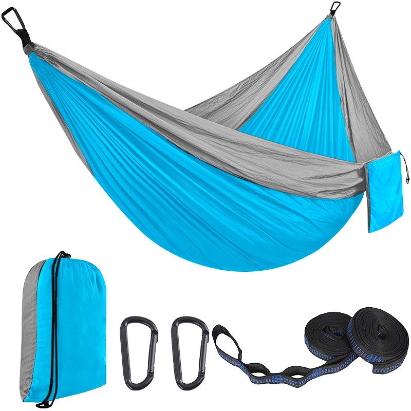 Portable Nylon Parachute Camping Hammock Swing Chair (Single/Double)