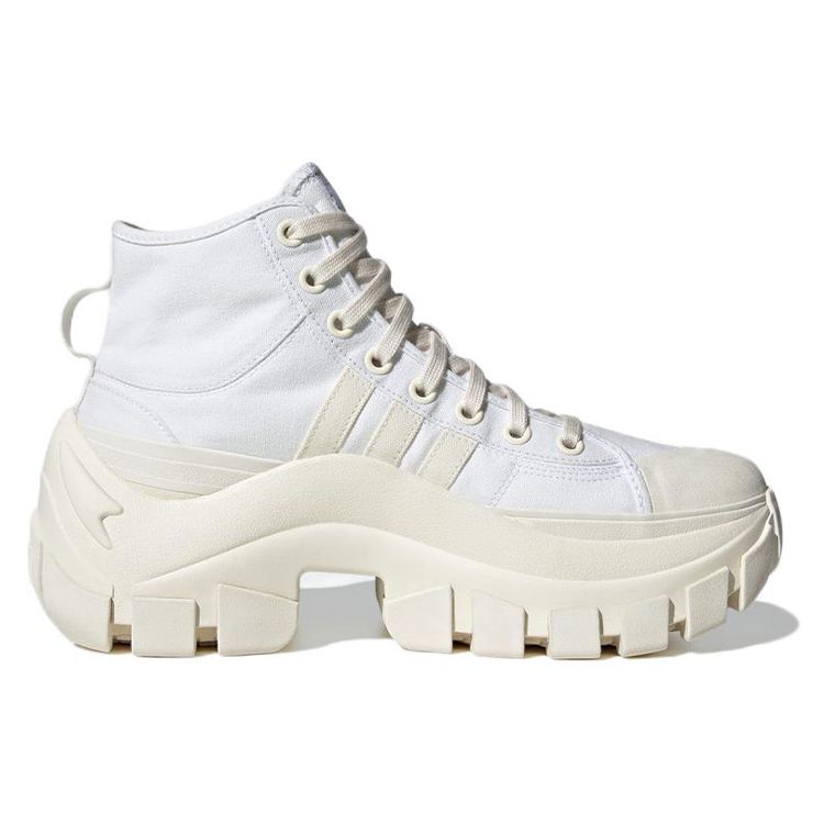 Adidas Nizza High XY22 Cloud White Unisex Sneakers Chalk-White Grey-Two HR1441