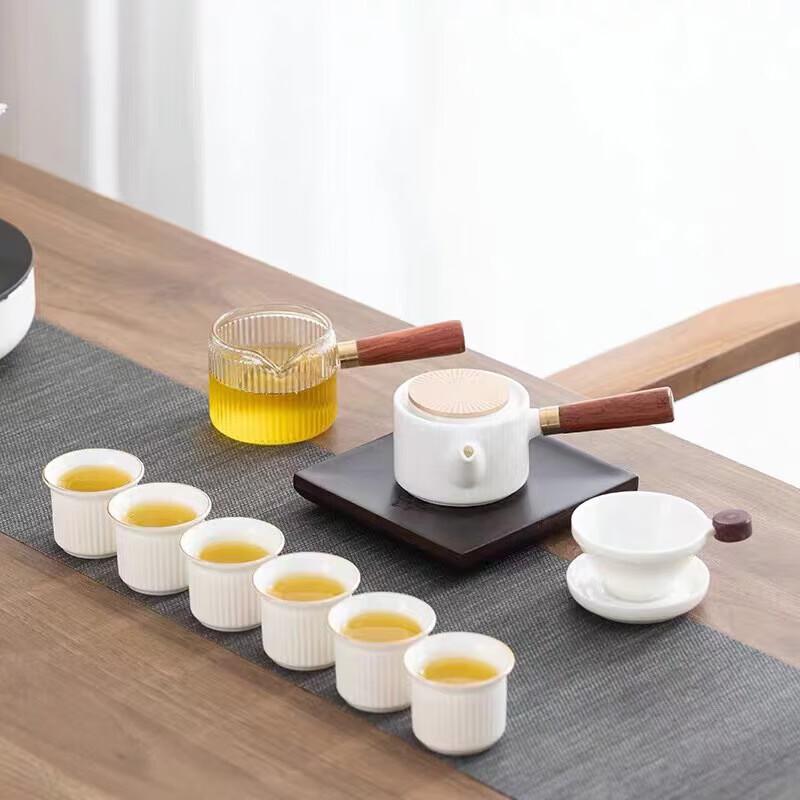 NEW CASTLE Mutton Fat Jade Tea Set