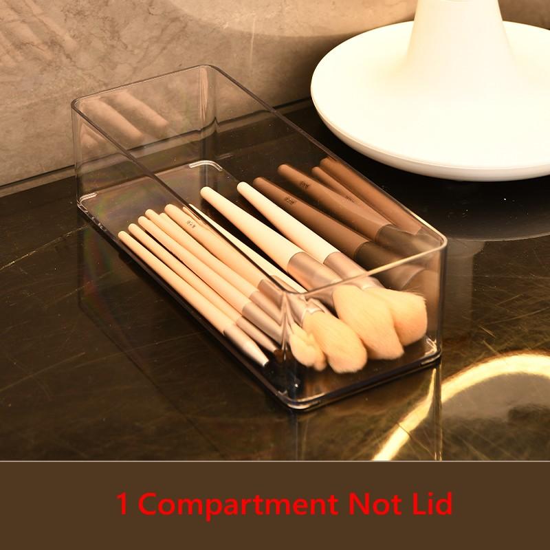Clear Acrylic Makeup Layered Storage Box Dressing Table Cosmetic Lipstick Organizer Boxes Desktop Drawer Divider Storage
