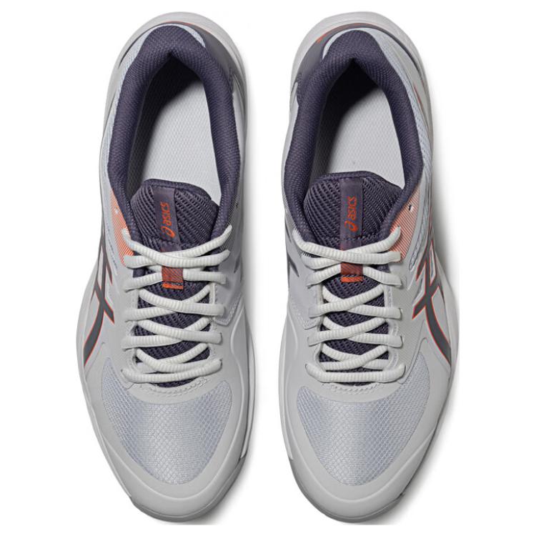 Asics Game FF Synthetic Leather Comfortable Soft Durable Breathable Lightweight Low Top Tennis Shoes Men sneaker White Gray 1041A489-110