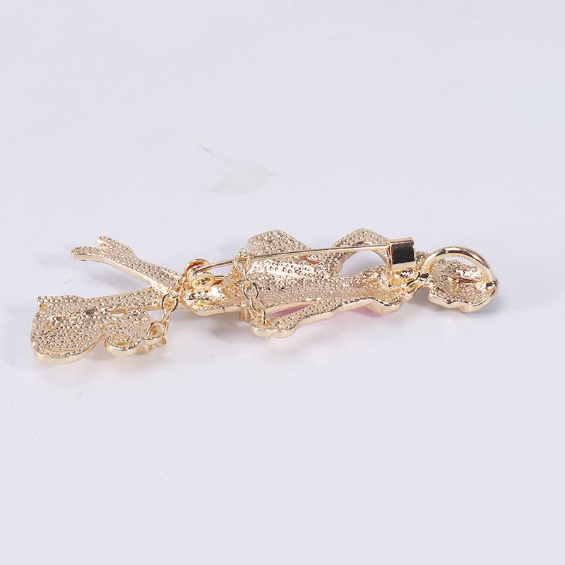 Creative Elegance Temperament Girl Brooch, Alloy Drip Fashion Accessories Anti-Light Collar Pin
