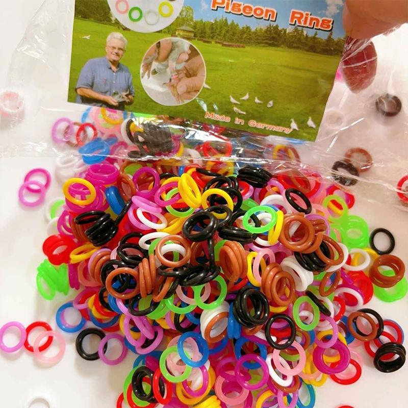 100Pcs Pigeon Bird Foot Rings 8mm Pigeon Identification Foot Rings for Quails Pigeons Clip Rings Bird Appliances Pet Supplies