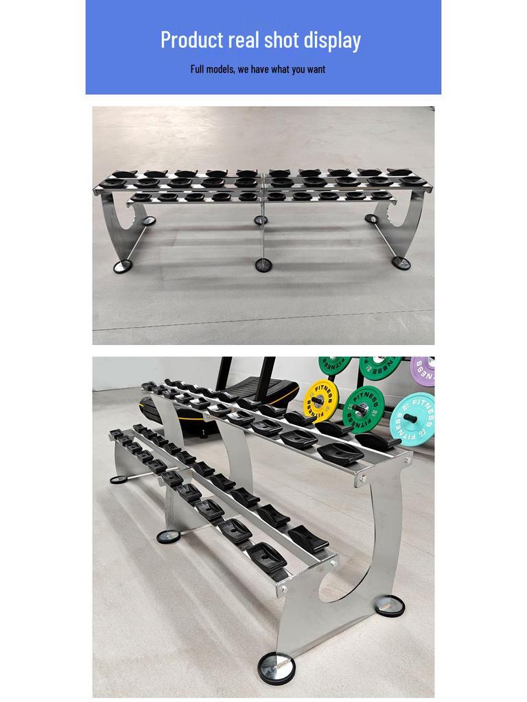 Commercial Grade A-Frame Dumbbell Rack: Thick Steel, Stable, Durable Multi-Layer Storage