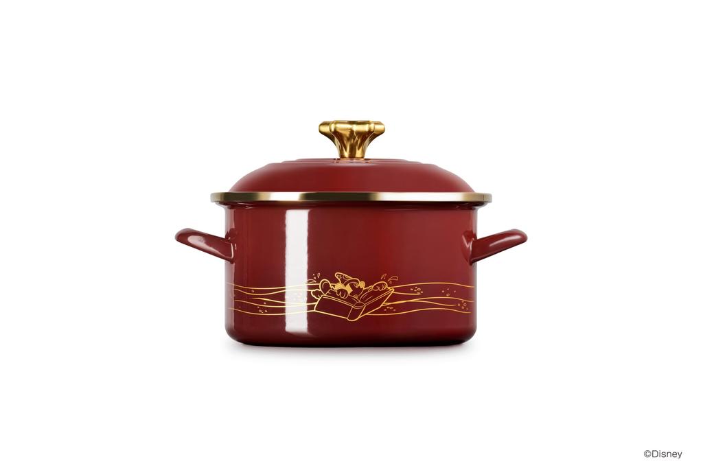 Le Creuset EOS Fantasia Enamel Casserole 20cm Garnet Compatible Japanese Pot/EOS (Start Knob) Gas/Induction [Official Product]