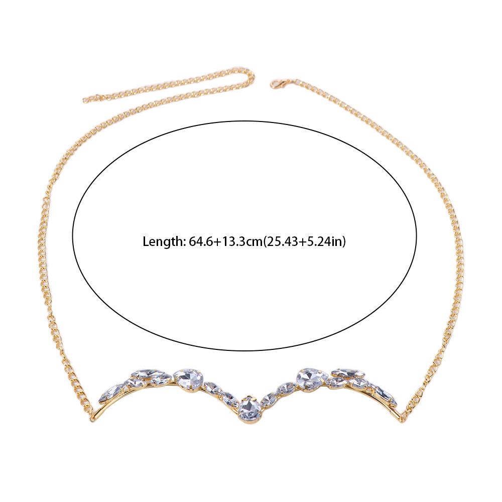 Shiny Glitter Mask Decoration Luxury Half Frame Glasses Chain Cool Rhinestone Face Chain  Girls