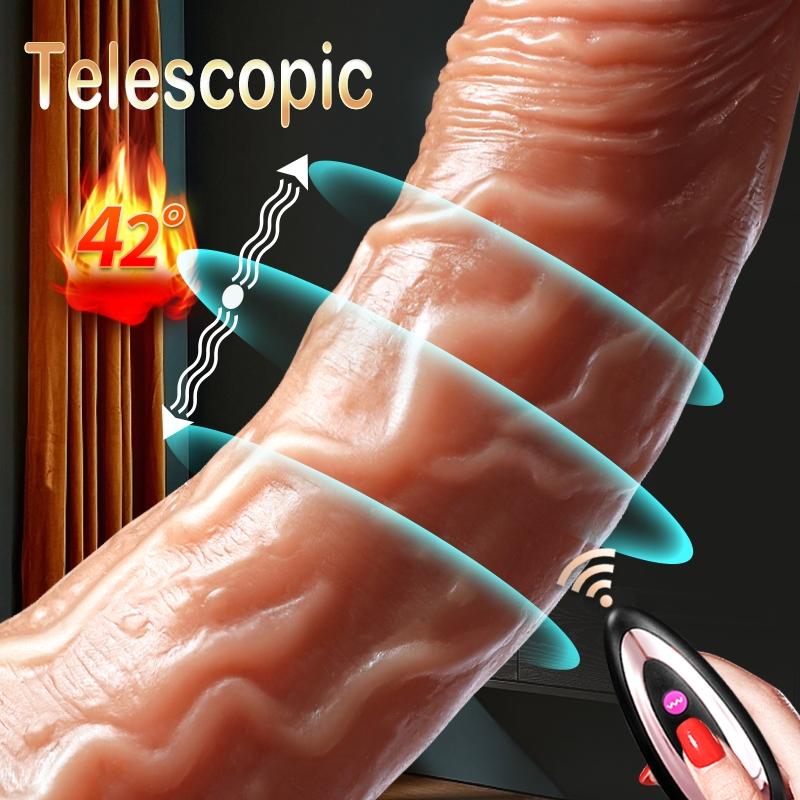 Telescopic Dildo Vibrator Penis Vagina Anal Plug Stimulator Orgasm Masturbator G Spot Sex Machine Sex Toy For Women Sexy Adult